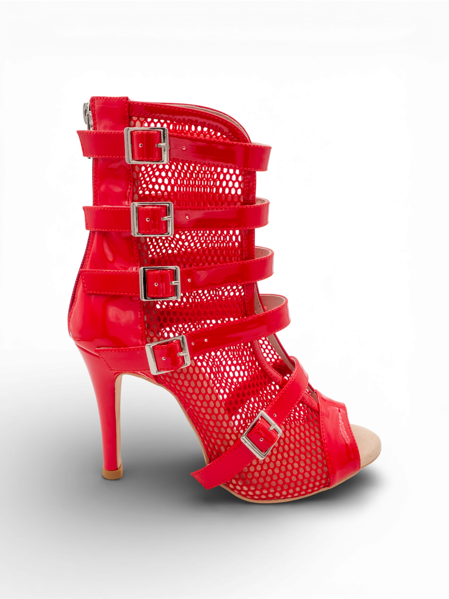 LRHeels High Heels Cherry Gloss Red Vernice In Memory Foam - Tacco 9,5 cm