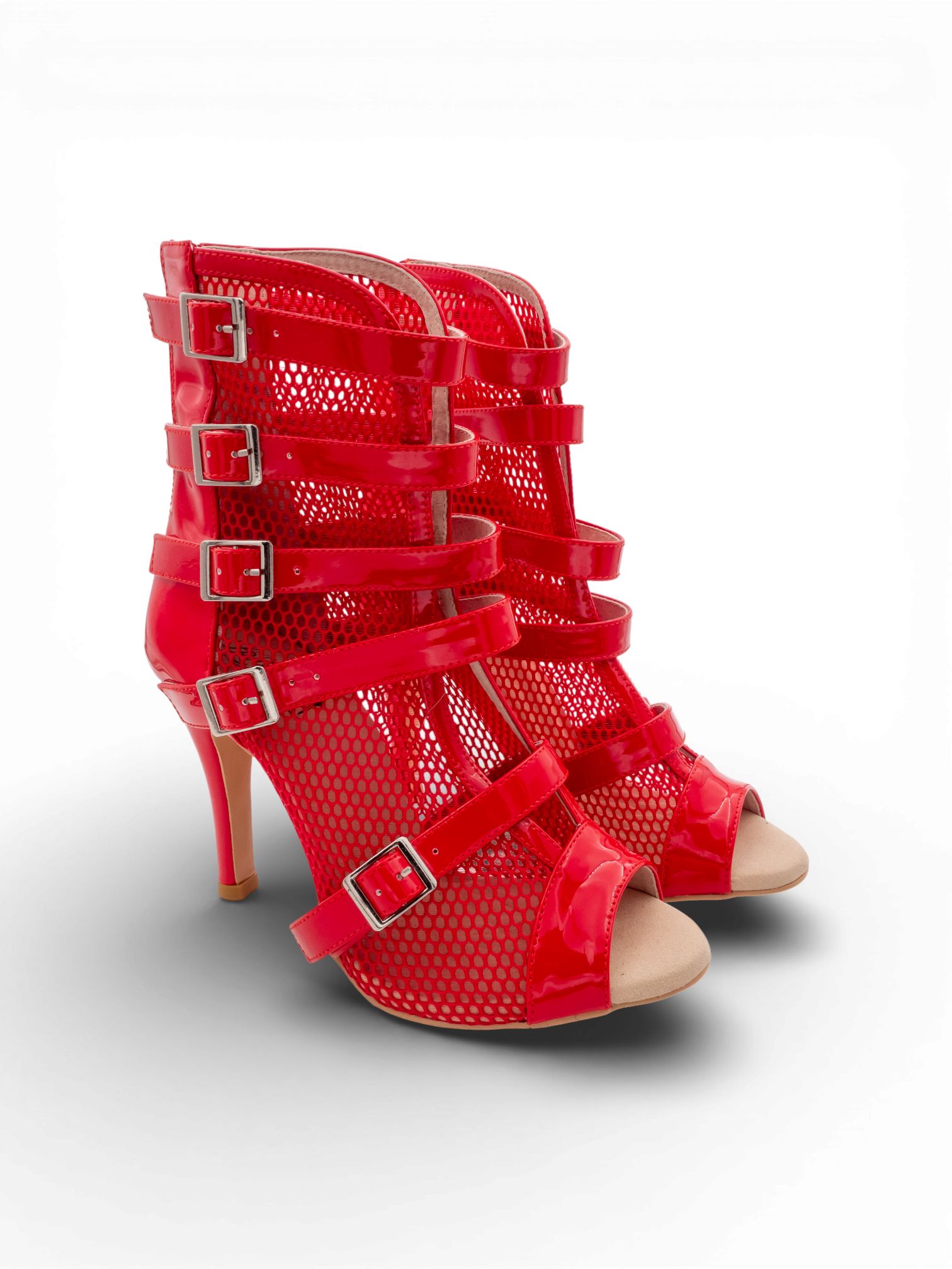 LRHeels High Heels Cherry Gloss Red Vernice In Memory Foam - Tacco 9,5 cm