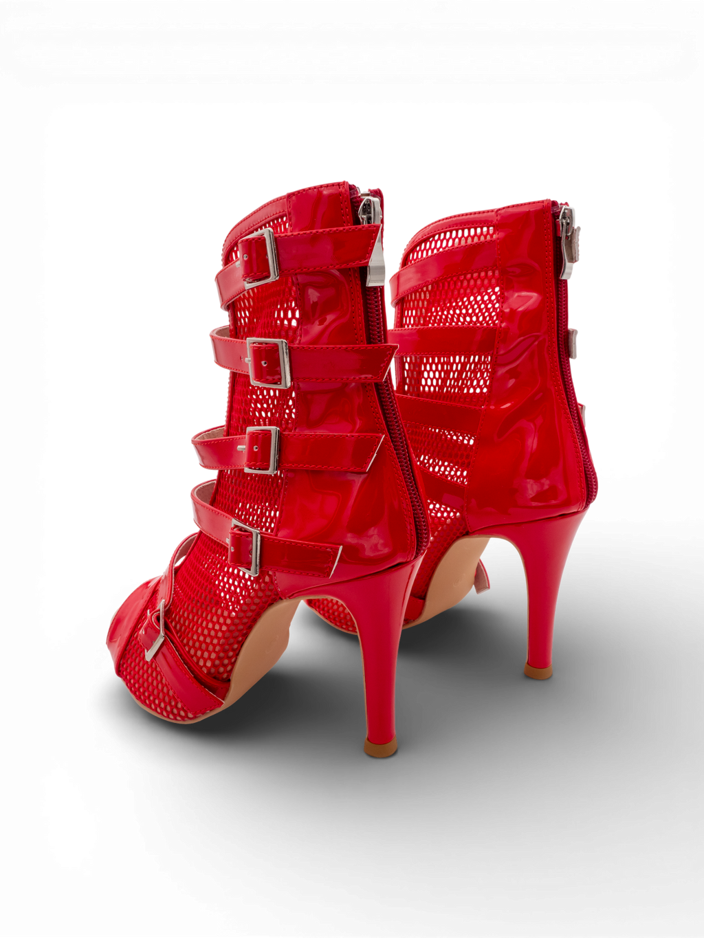 LRHeels High Heels Cherry Gloss Red Vernice In Memory Foam - Tacco 9,5 cm