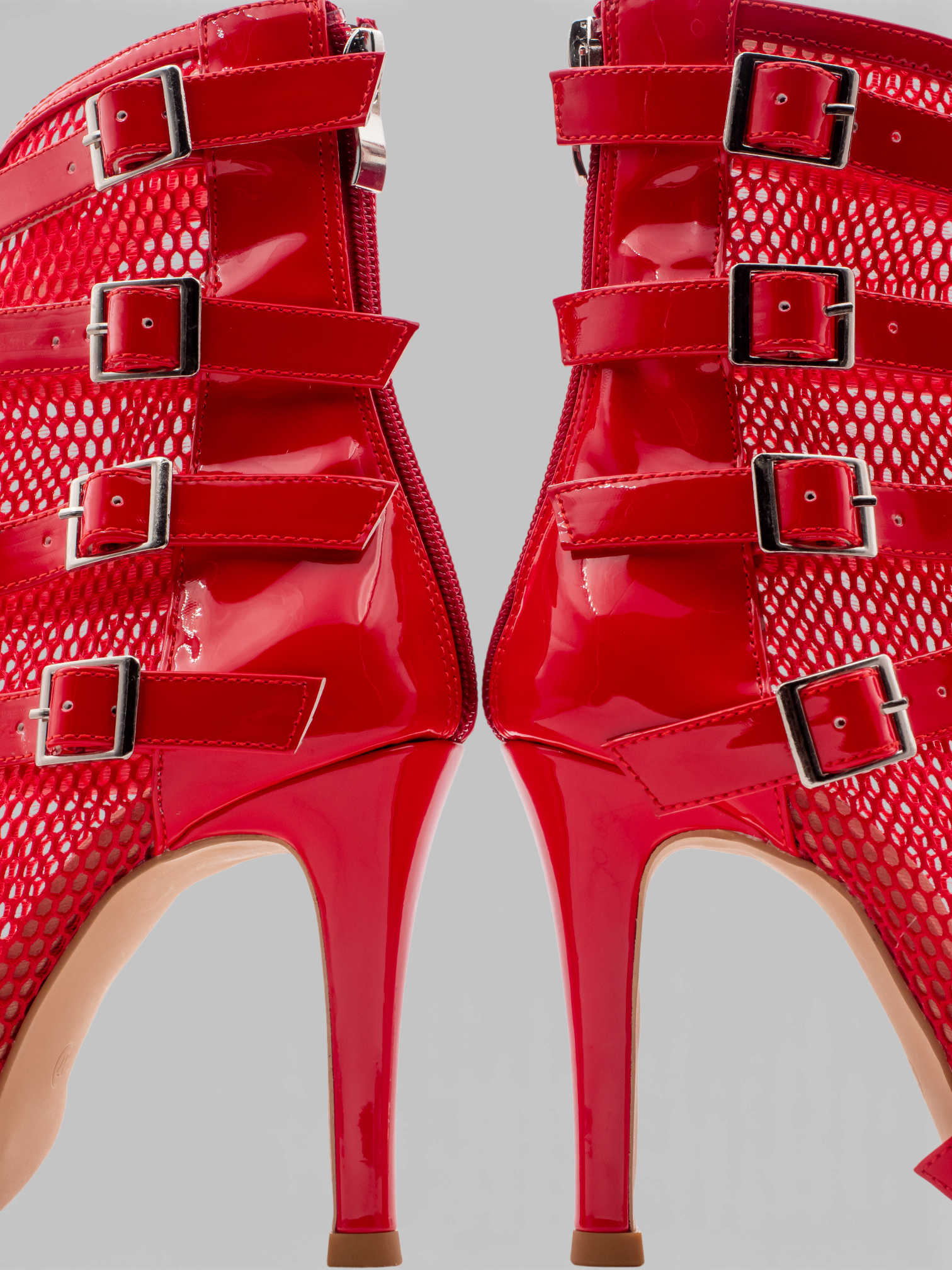 LRHeels High Heels Cherry Gloss Red Vernice In Memory Foam - Tacco 9,5 cm